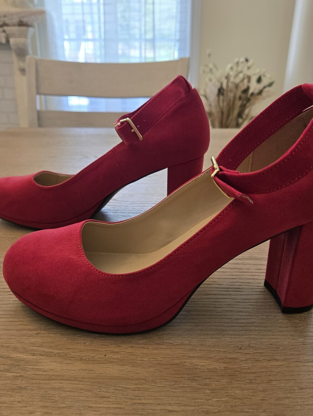 Mary Jane Platform  Pumps with Ankle Strap